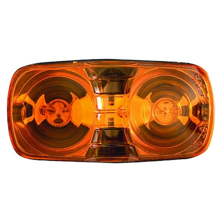 Optronics Yellow Dual Bulb Bullseye Style Marker/Clearance Light With Black Base MC42AB